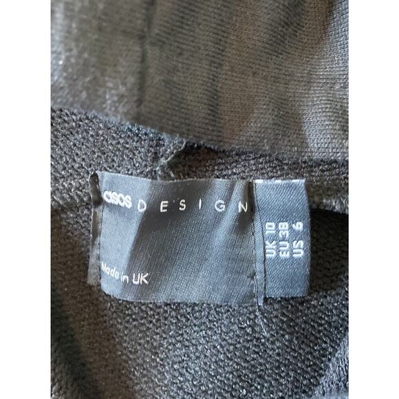 Asos Design Oversized Hoodie Sweatshirt Size 6 Women’s Black - Picture 3 of 7